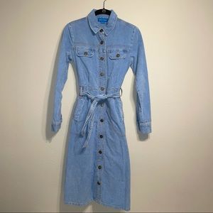 M.i.h Jeans Womens Blue turquoiseLong Sleeve Dress Size‎ XS